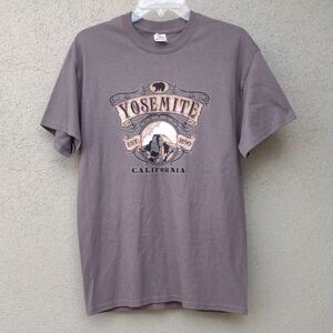 Gildan Yosemite Gray Graphic T-Shirt M